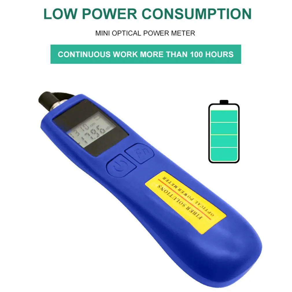 New Mini Optical Power Meter Tester 2.5mm FC/SC/ST Universal Port 6 Standdard Wavelengths 850/1300/1310/1490/1550/1625/1650nm