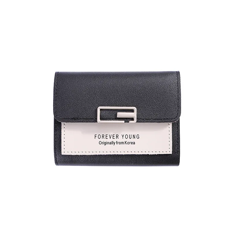 Women's Wallet Short Luxury Square Buckle Zipper Coin Wallet Women's Fashion Clip Multifunctional Wallet Clutch Bag