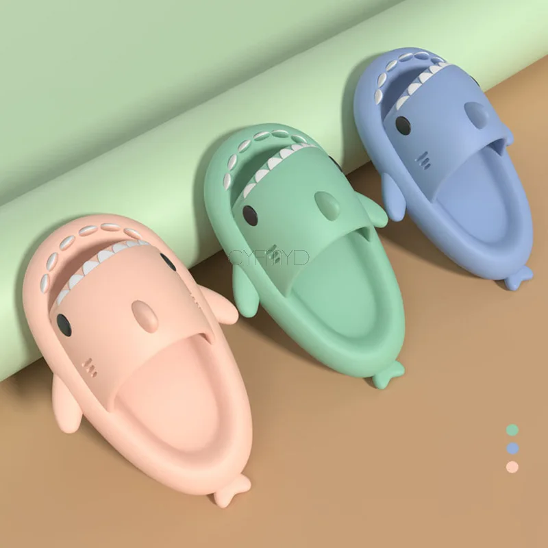 

Cute Shark Slippers for Women Home Platform Soft Children Slippers Boys Summer Designer Animals Slides Female Indoor Shoes 2023