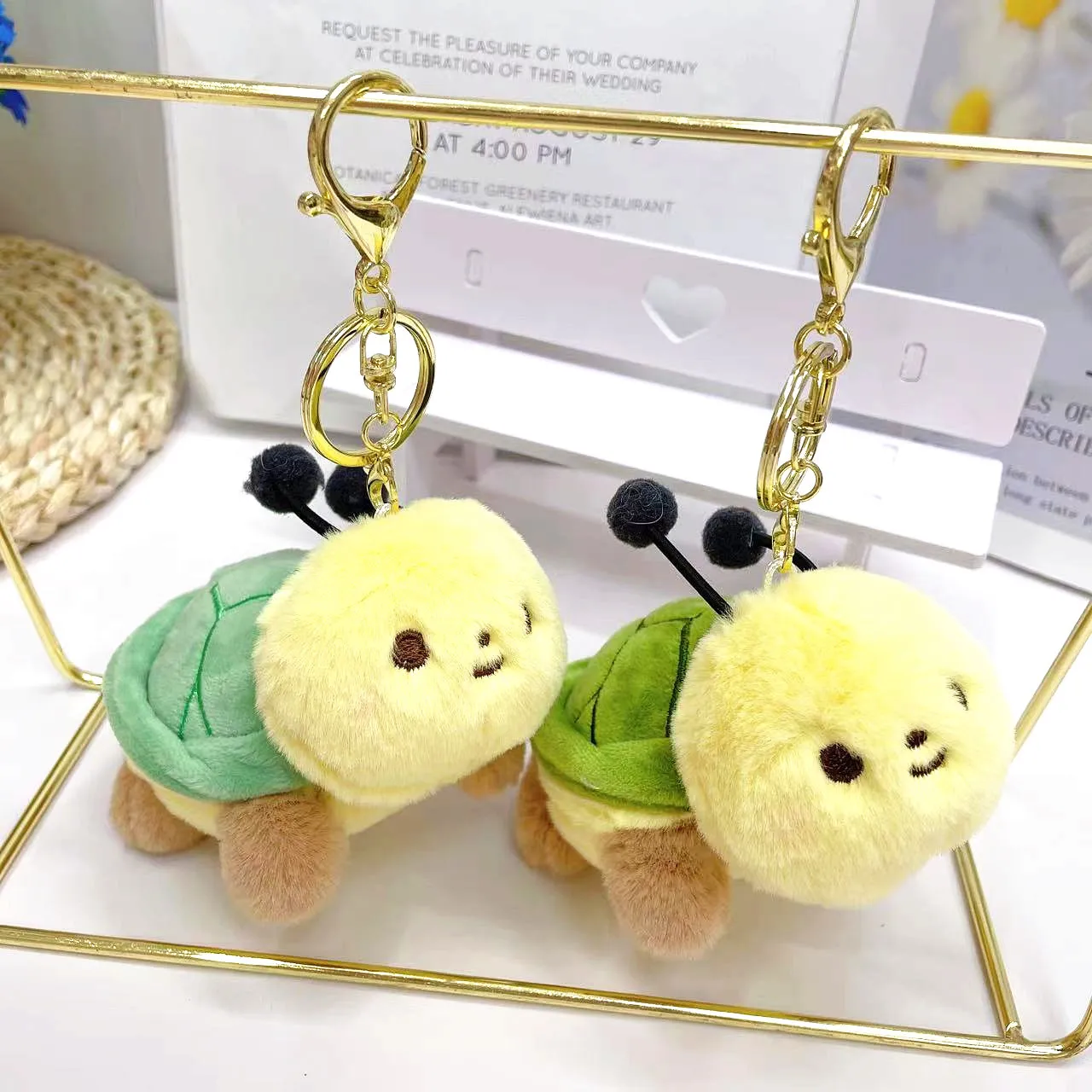 

Cartoon Turtle Honeybee Rabbit Lovely Creative Styling Fashione Keychain New Cute Pendant Stuffed Soft Doll Birthday Gift