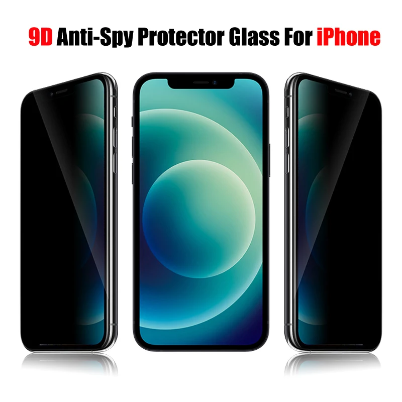 

1-2Pcs Anti Peeping Tempered Glass 9H HD Film for Apple IPhone 6 7 8 Plus 11 12 13 Pro Max XR XS Privacy Screen Protectors