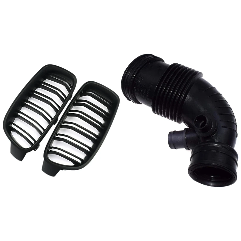 

Front Kidney Grille Grills Matte Black for BMW F30 F35 328I 335I 2012-2016 with Air Duct Filtered Pipe Intake Hose
