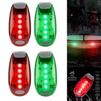 2pcs multifunctional mini warning light ship car motorcycle turn signal redgreen 3 lighting modes steady flash and strobe