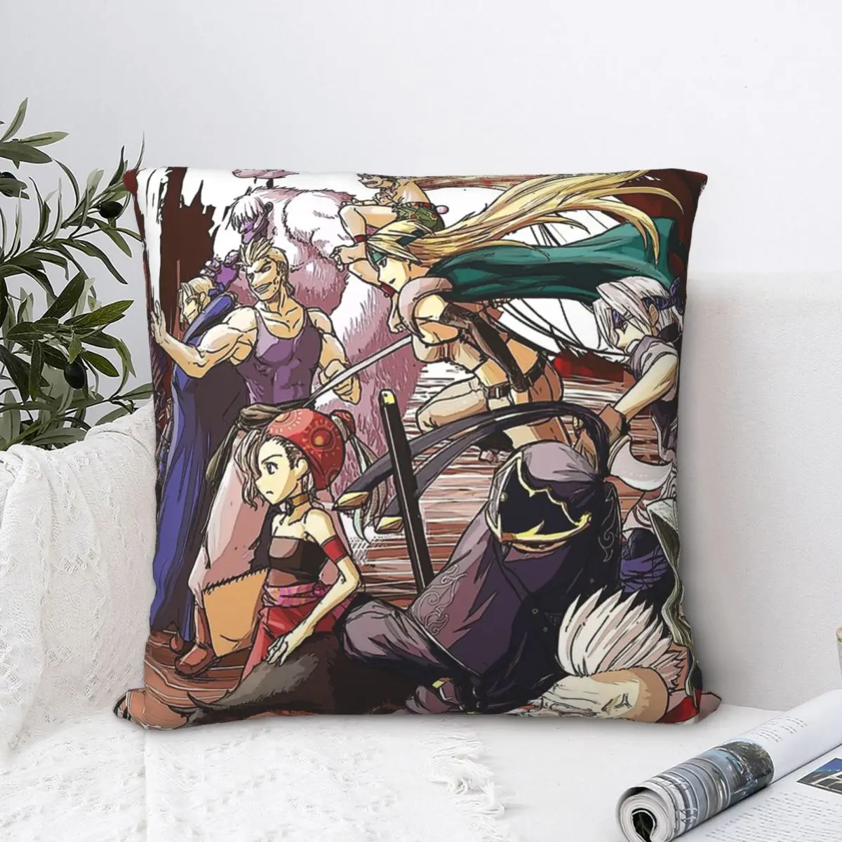 

VI Throw Pillow Case Final Fantasy Cushion Home Sofa Chair Print Decorative Hug Pillowcase