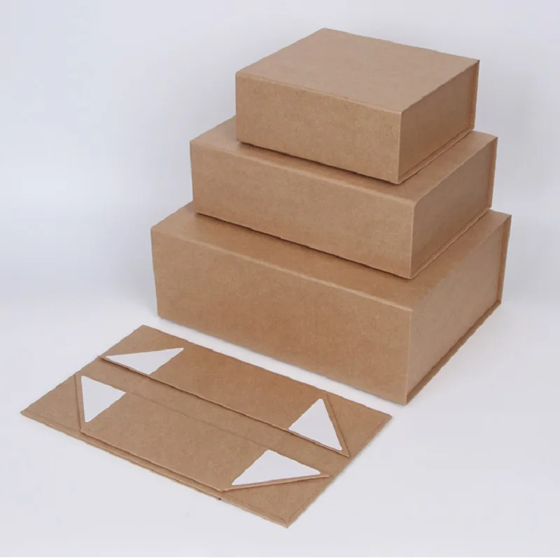 Hard Kraft Paper Folding Box, Black White Handmade Soap Craft, Jewel Gift Packaging Boxes, 2Pcs