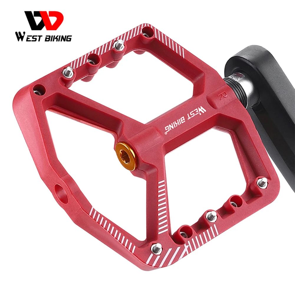 

WEST BIKING Bicycle Pedals Flat Platform Widening Bicycle Platform Pedals Seal Bearings Waterproof Bike Parts Accessories