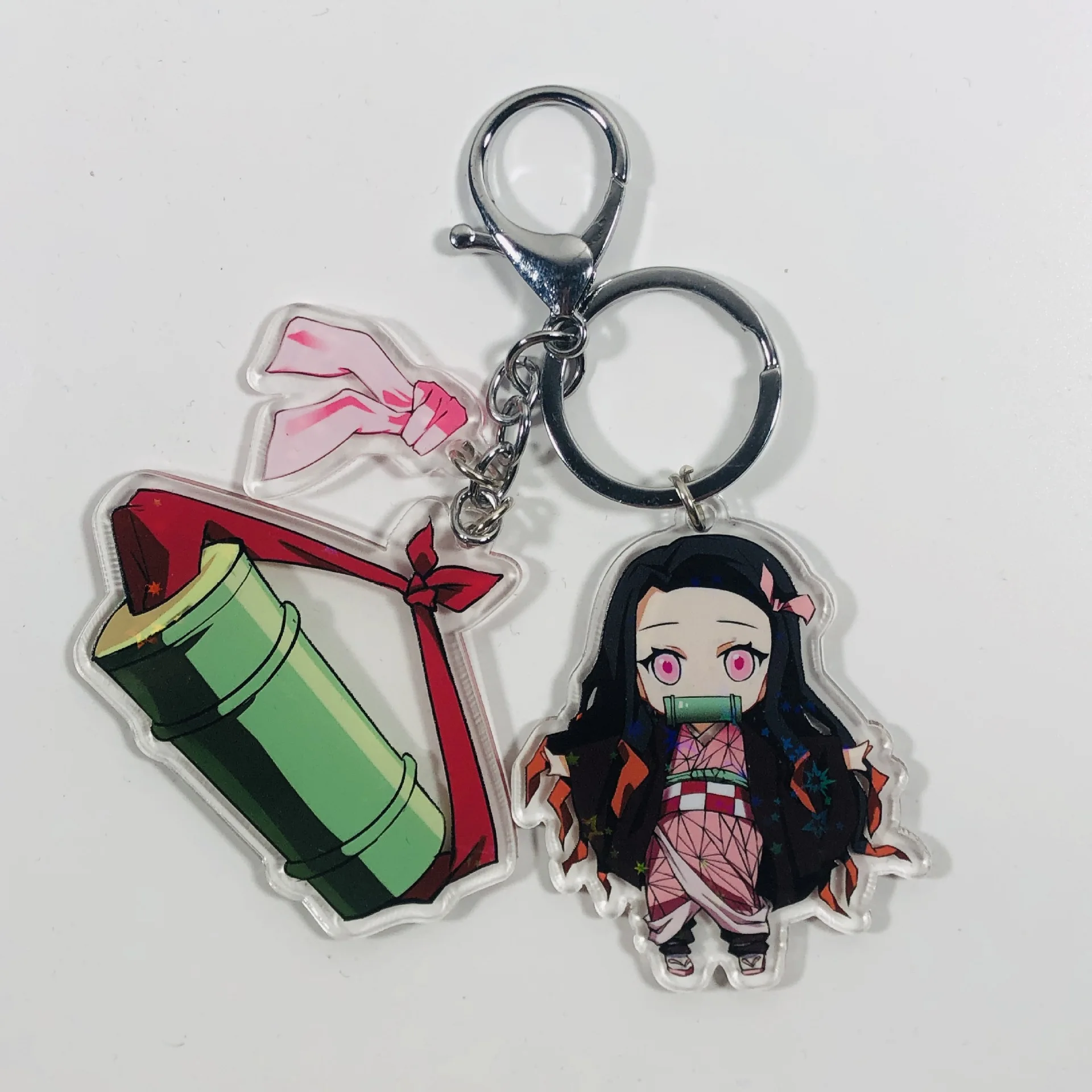 

Anime Demon Slayer Acrylic Keychain 22 Styles Rengoku Kyoujurou Kamado Nezuko Tanjirou Props Keyring Gifts Pendant for Boy Girls