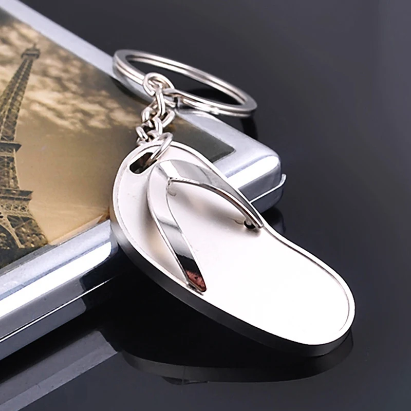 

High Quality Metal Car Key Ring Simulation Slipper Pendants Key Chain