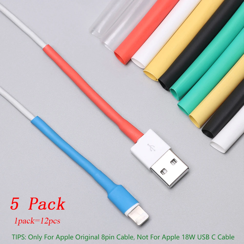 Tools Cord Sleeve Heat Shrink Tube Saver Cover USB Cable Protector Wire Organizer For iPad iPhone 5 6 7 8 X XR XS
