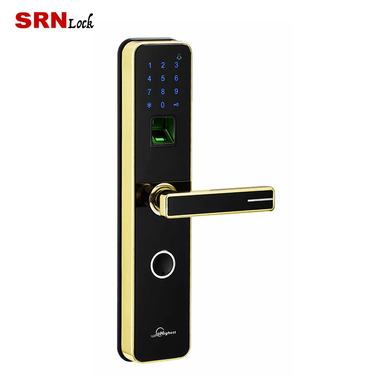 Wholesales Fingerprint Keypad RFID Smart lock with Anti-theft Lock Cylinder For Home Hotel Apartment Use enlarge