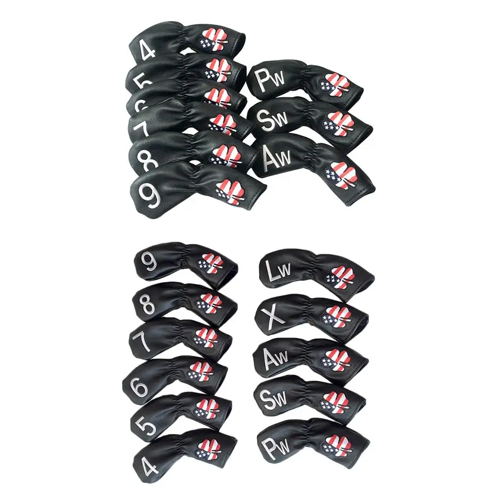 

9/11 Pieces Golf Club Cover Iron Golf Putter Headcover Protection Sleeve Cap