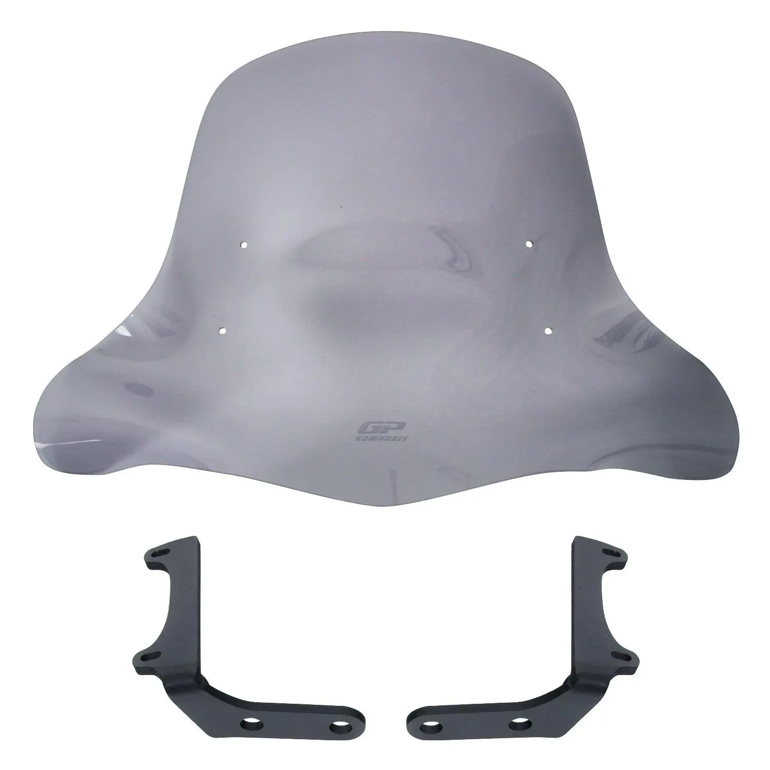 

GP Composite For Orbit II 50 2022 Compatible Windshield Windscreen with Hand Guard Smoked 48 cm