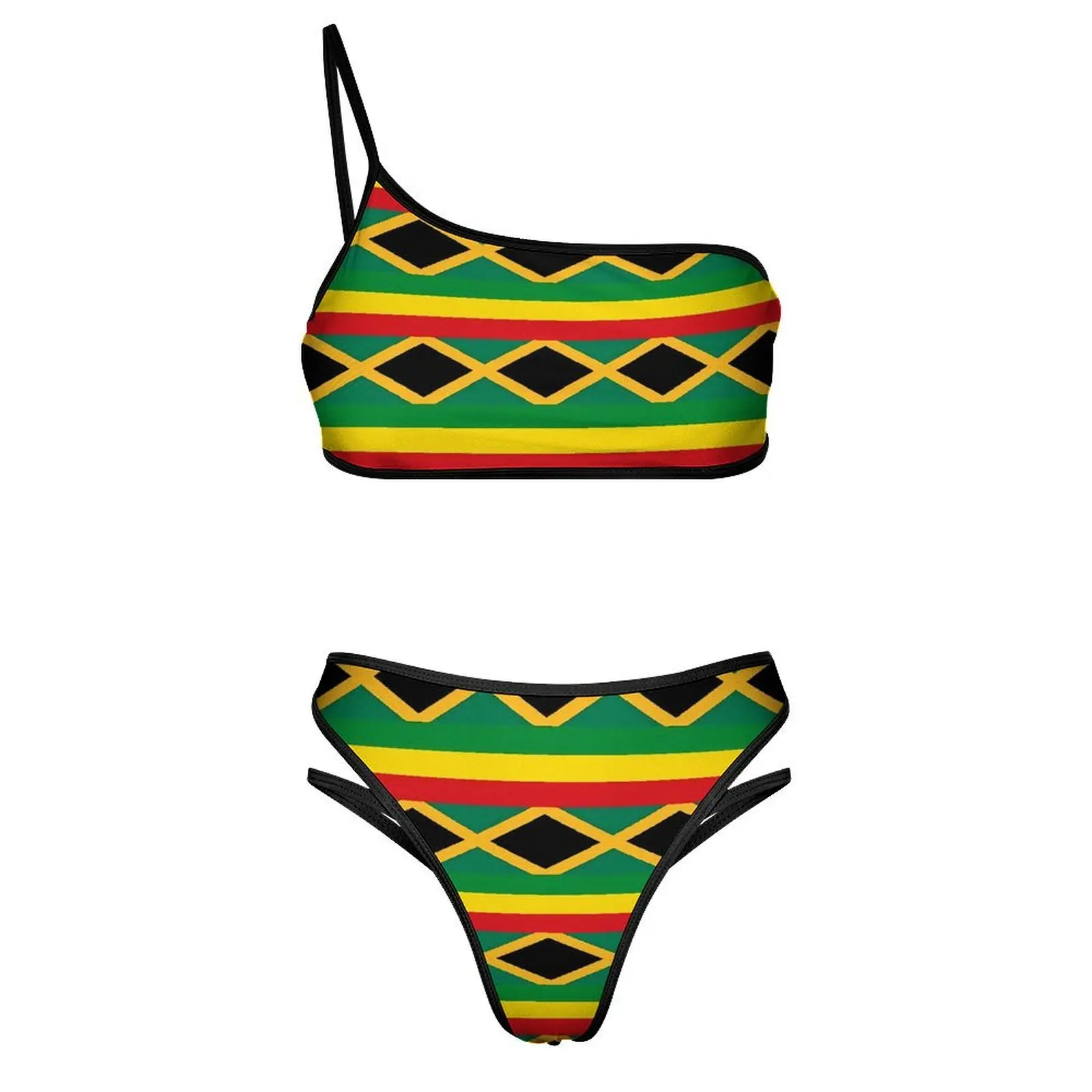 Комплект бикини с принтом флага Ямайки сексуальный купальник-стринги флагом
