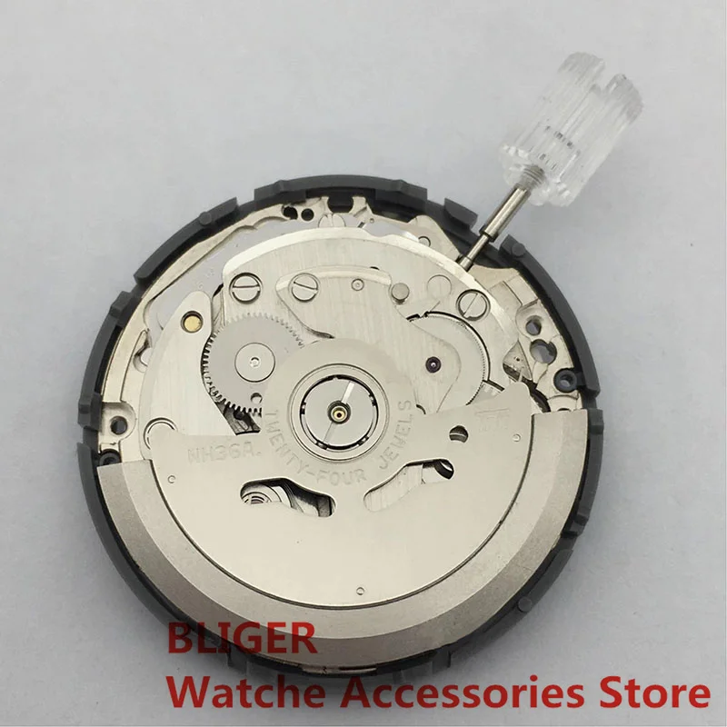 BL оригинальный механический механизм NH36 белый дата неделя 3 часа Корона 8