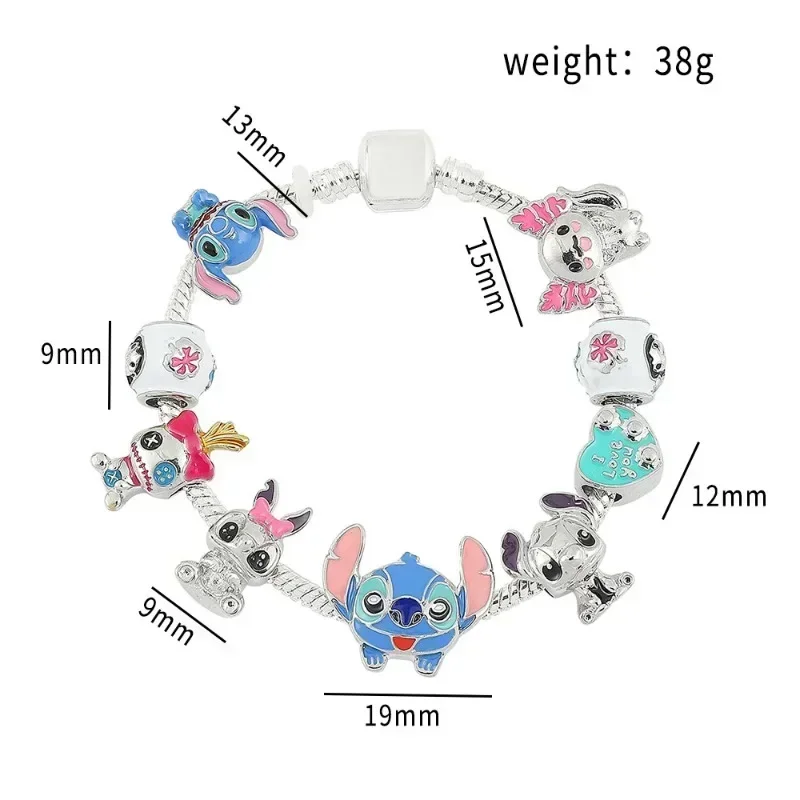 Браслет Disney Stitch с героями мультфильмов аниме милый стежок из бисера модные