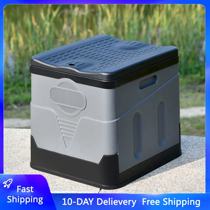 

Дорожный Портативный Автомобильный аварийный туалет с крышкой, уличный складной туалет для кемпинга, пешего туризма, лодки, дорожных поездок, пляжа