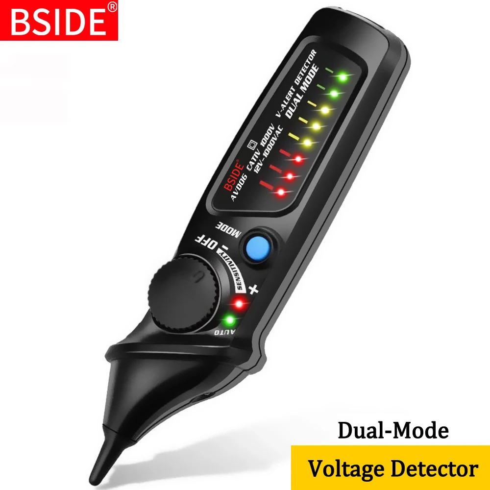 

Non-Contact Voltage detector indicator BSIDE AVD06 Profession Smart test pencil Live/phase wire Breakpoint NCV Continuity Tester