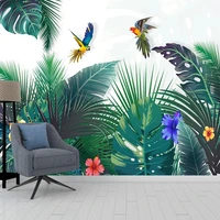 custom 3d mural wall wallpaper medieval tropical forest colorful parrot painting living room bedroom home decor papel de parede