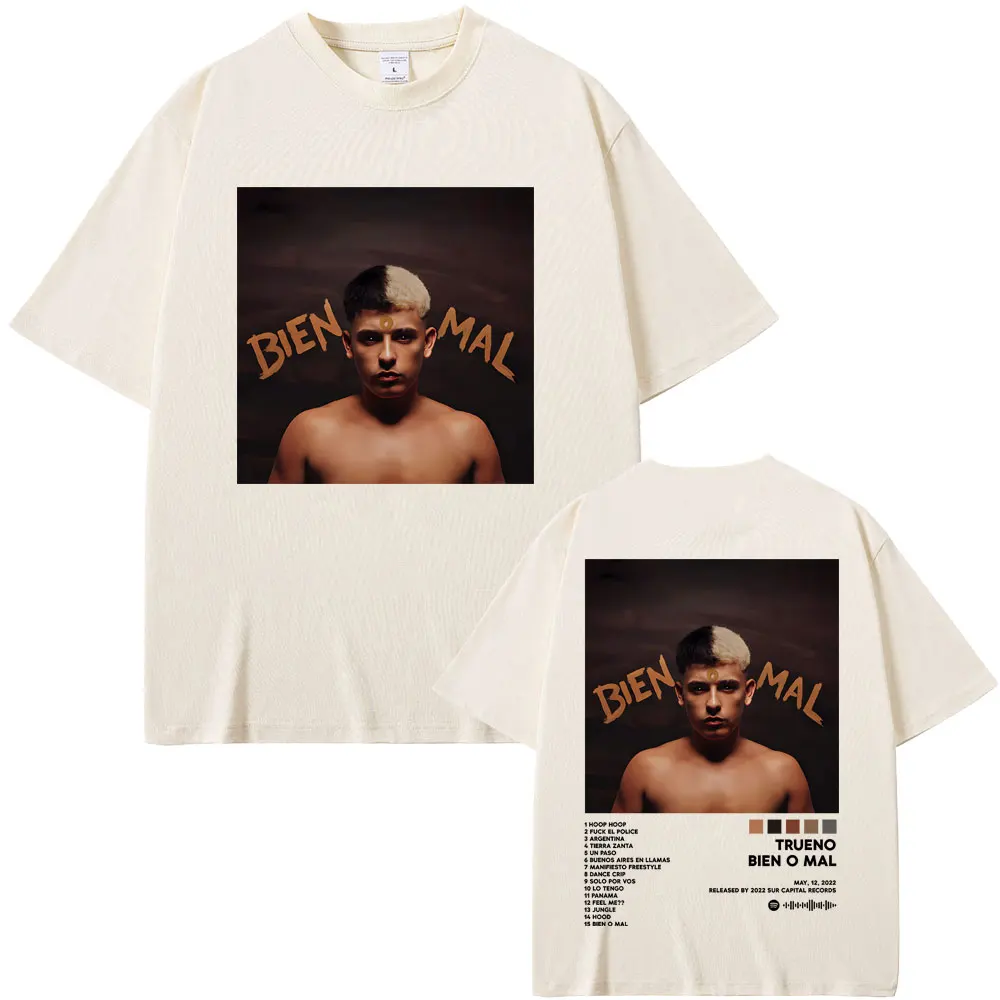 Лучший знаменитый рэпер Trueno BIEN O MAL Album Футболка с двусторонним принтом Мужчины