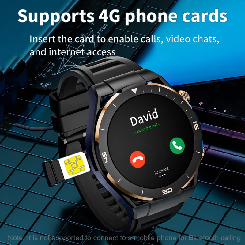 4G Net Android Смарт-часы 1 52-дюймовая SIM-карта Камера Видеозвонок GPS Wi-Fi Bluetooth Smartwatch