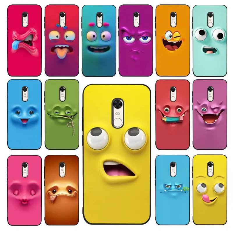 

Babaite Funny Face Phone Case for Redmi 5 6 7 8 9 A 5plus K20 4X 6 cover