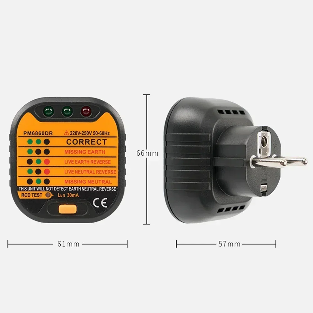 Тестер розеток ABS PM6860DR/PM6860BG/PM6860ER/PM6860CR Портативный безопасный инструмент