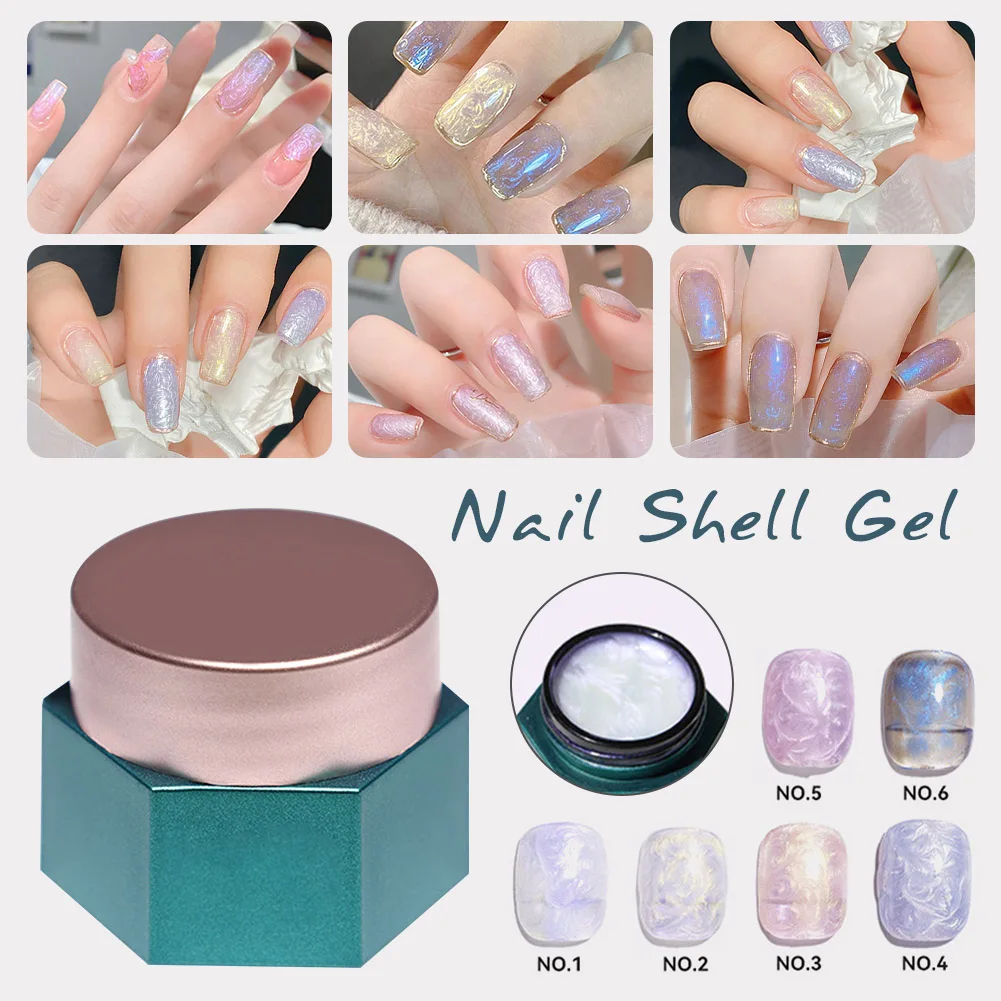 

Thread Shell Nail Gel Polish 8ml Pearl Shell Semi-permanent Natural Eco-friendly Uv Gel Base Top Coat Popular In Autumn Winter