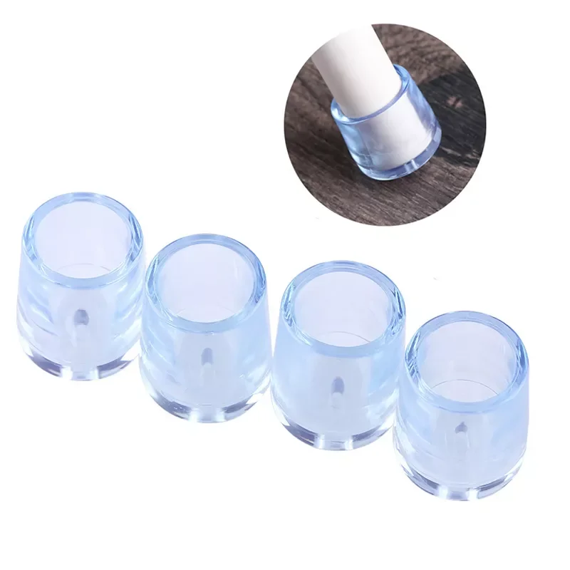 

4pcs Floor Protectors Chair Leg Caps Feet Pads Furniture Table Covers Socks Floor Protectors Round Bottom Non-Slip Cups