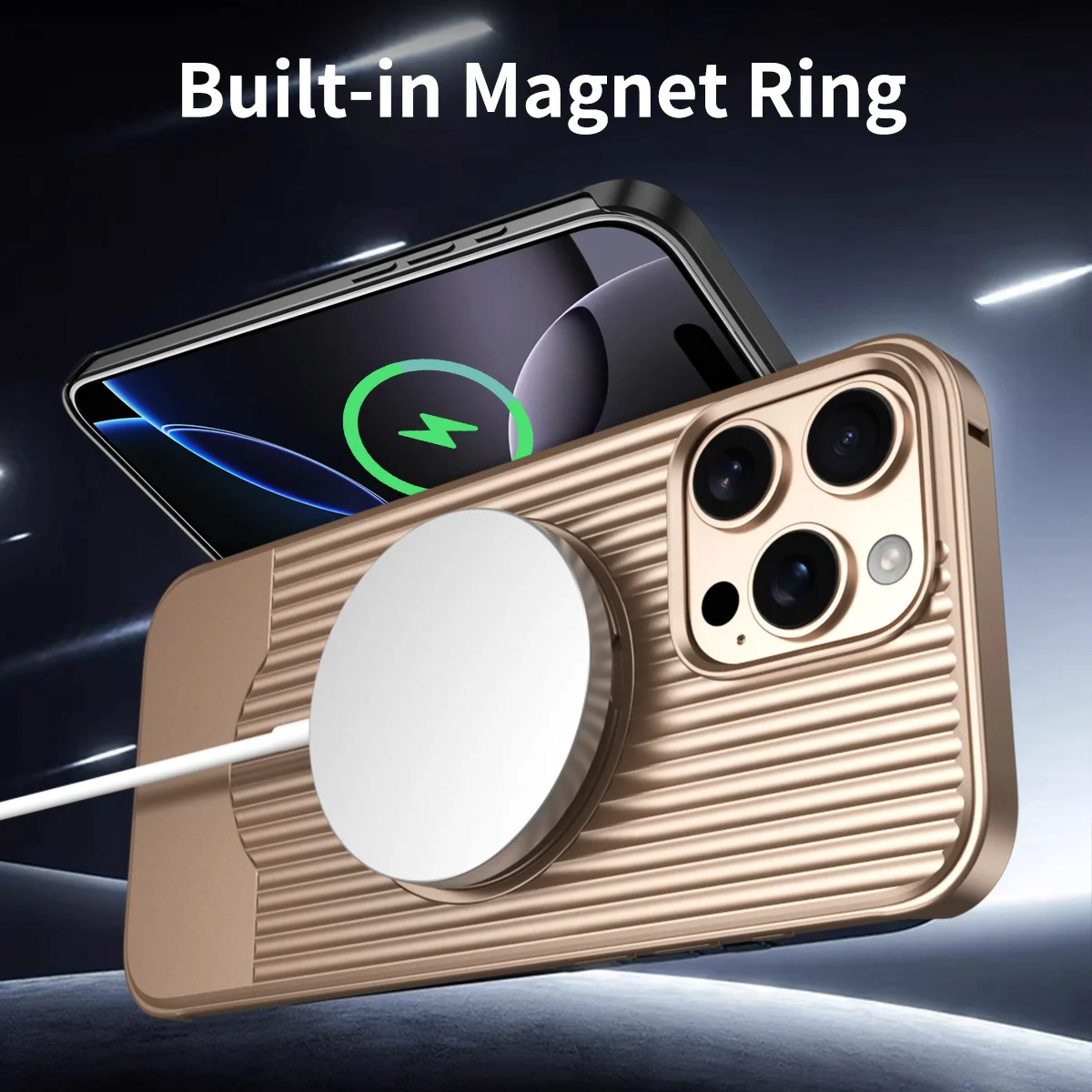 Роскошный металл 360° ° Чехол с поворотным кронштейном для телефона защитой от