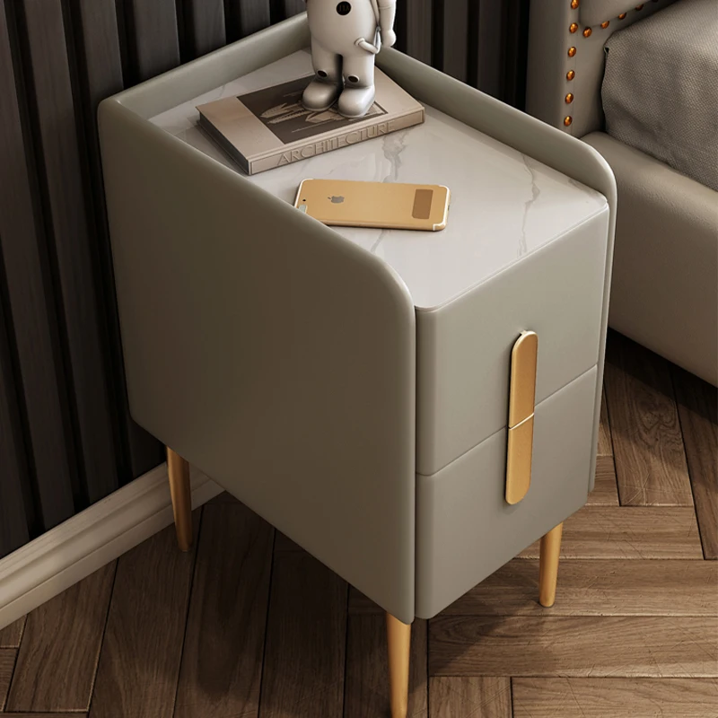 

Metal Superior Bedside Table Luxury Bedroom Designer Storage Bedside Table Modern Room Meubles De Chambre House Furniture