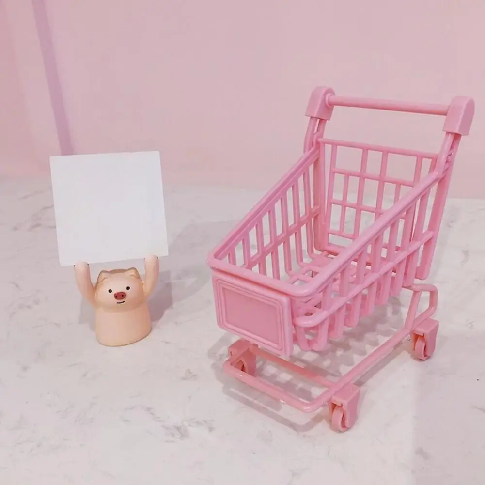 

1pcs Simulation Mini Shopping Cart Kids Pretend Toy Cart Decoration Gift Shopping Mini Simulation Children Trolley T2t9