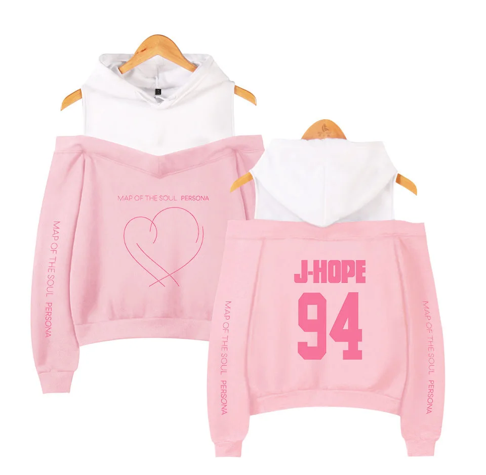 

Cute Sexy Girl Blouse soul figure map sweatshirt hoodie hip-hop casual shoulder hoodie young girl off-the-shoulder blouse