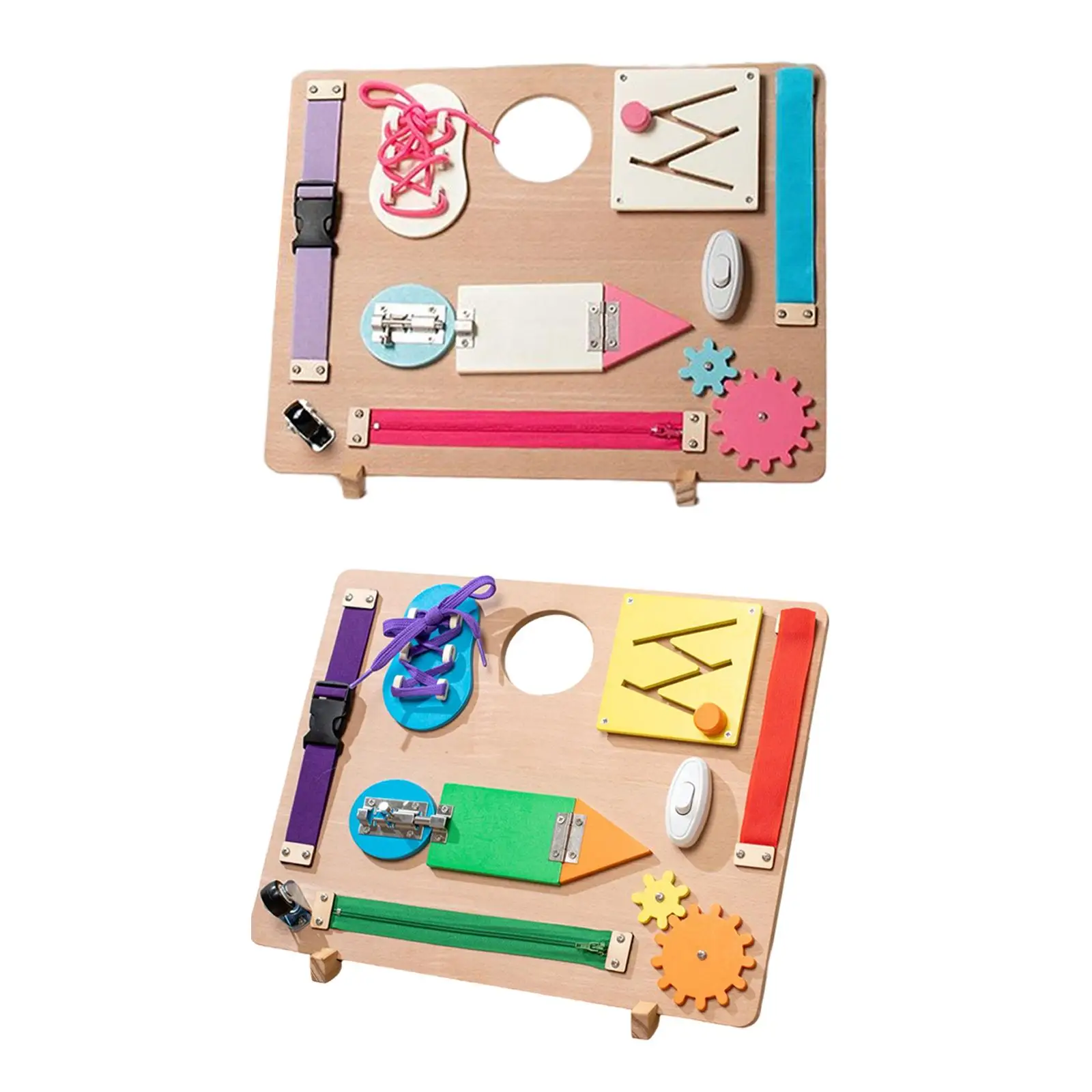 

Busy Board Preschool Educational Toy Brain Development Basic Life Skills for