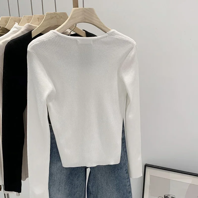 В наличии нишевый чувственный U-образный вырез однотонный базовый слой женский