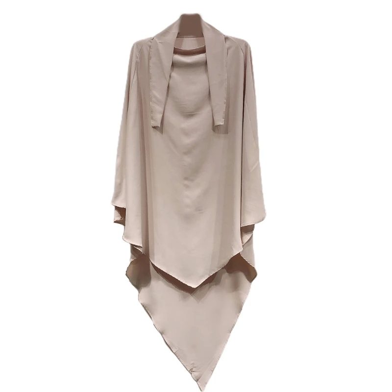 Women Elegant Muslim Hijab Clothing Bat Shirt Shape Islamic Festival Clothings