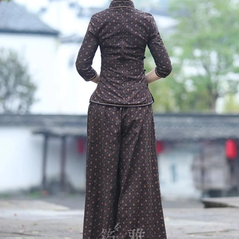 Женский вьетнамский костюм-двойка Aodai восточный традиционный банкетный вечерний