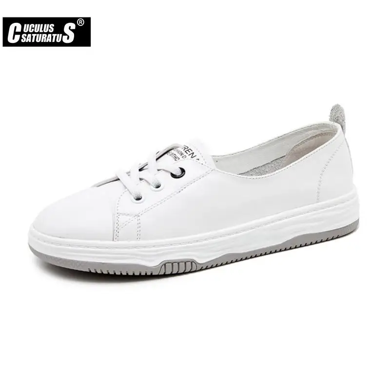 

Туфли женские из натуральной воловьей кожи, лоферы на низкой платформе, без застежки, повседневная обувь на плоской подошве, Мокасины, лето-осень 2023