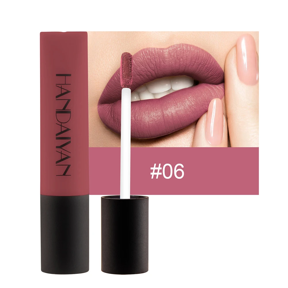 Блестящая полуматовая помада Nude Creamy Semi Matte Lipgloss Waterproof Long Lasting Moist Lip Gloss Plumper Liquid Lipstick Lips Tattoo Makeup rouge a levre on.