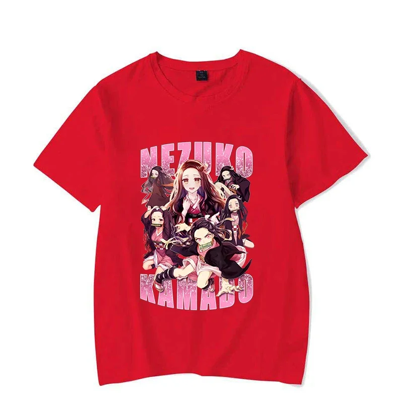 Новые милые женские повседневные рубашки Kamado Nezuko с принтом летние футболки Y2k