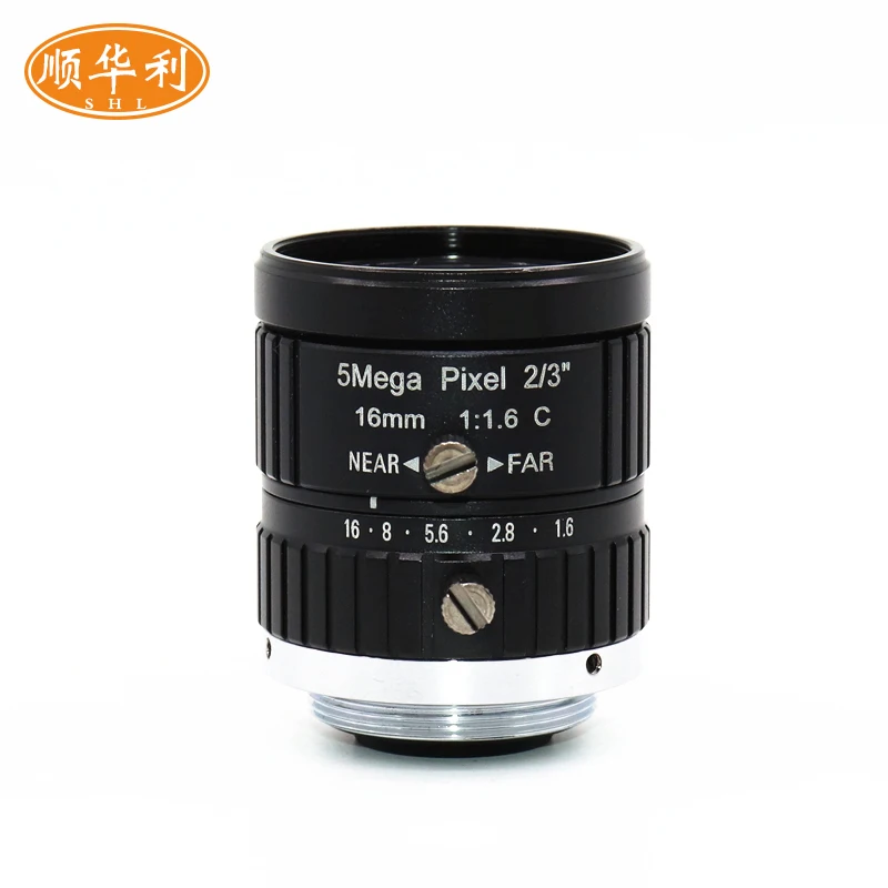 

HD 5 миллионов пикселей 5/6/8/12/16 мм CCD промышленная камера без искажений 2/3 механический Объектив C Интерфейс