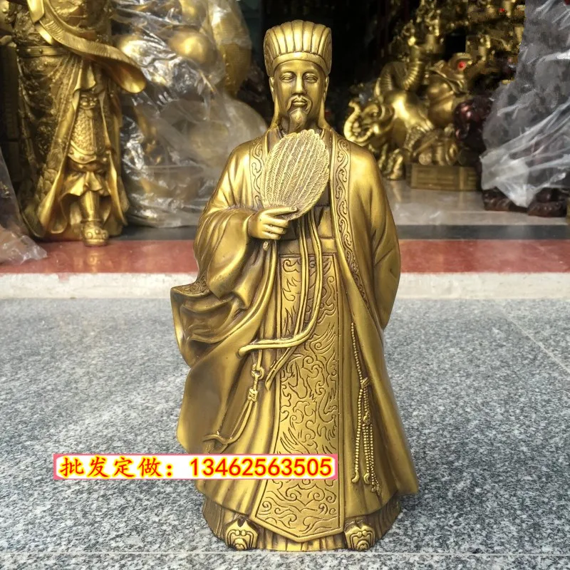 Прямые продажи с фабрики статуя Лианга из чистой меди волк Zhuge украшения Kongming