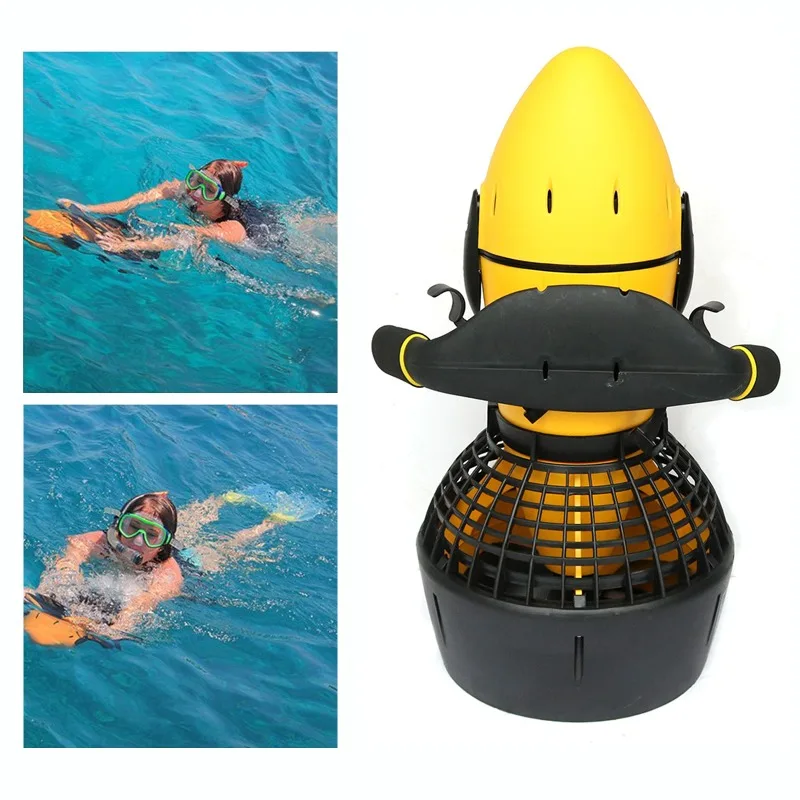 

Электрический подводный скутер 300 Вт, двухскоростной пропеллер, Электрический морской Thruster для морского бассейна, уличное спортивное оборудование для дайвинга