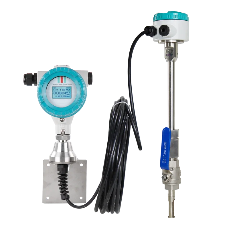 

High precision split online installation nitrogen biogas LPG thermal gas mass flowmeter