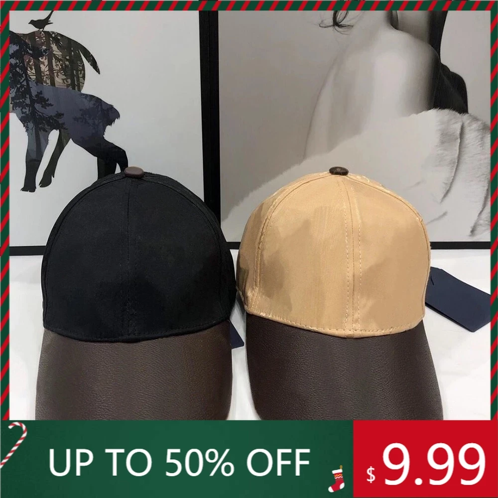 

AIOSC Baseball Fashion PU Leather Luxury L Brand Baseball Cap Women Men Branded Snapback Outdoor Sport Adjustable Hats Dad Cap
