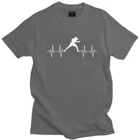 novelty heartbeat boxing t shirt men short sleeved cotton t shirt print funny boxer tee graphic tshirt