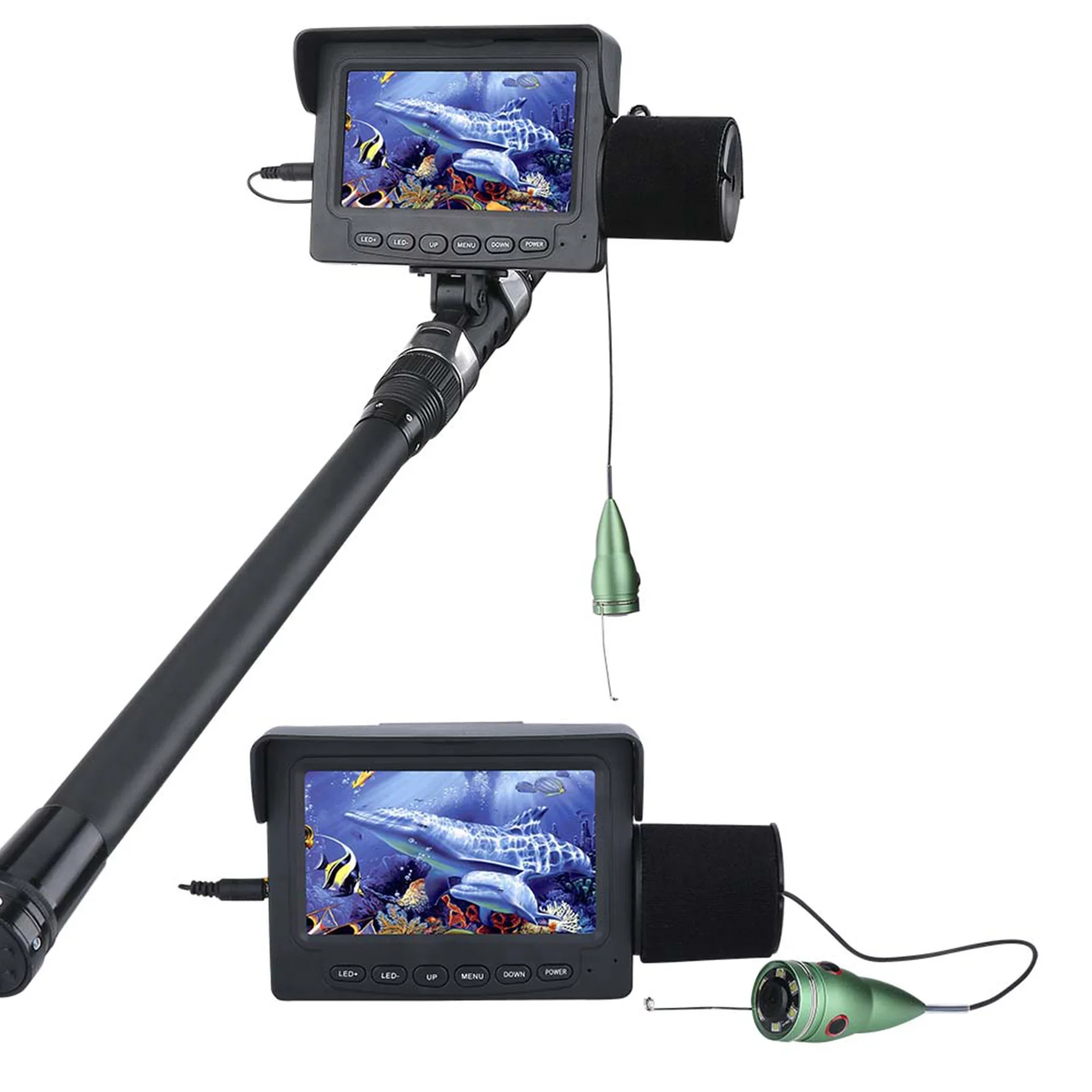 Монитор для камеры для рыбалки. Подводная камера Fishing f008g. Камера для рыбалки GAMWATER. Рыболокатор с ЖК-дисплеем 4,3 дюйма. Эхолот GAMWATER.