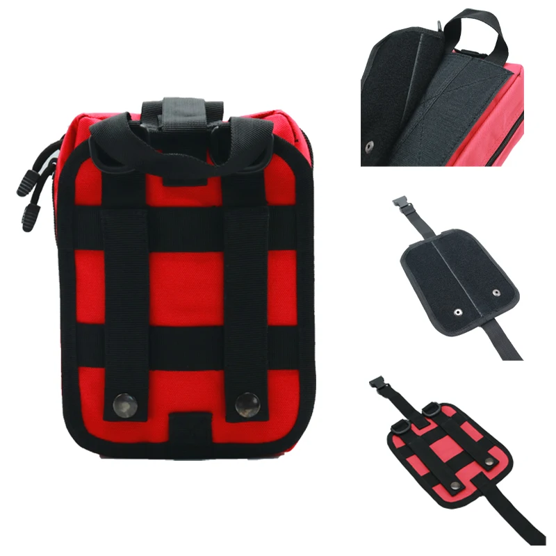 Медицинский набор выживания для первой помощи в сумке для аксессуаров на талии Molle Gear для экстренных случаев на открытом воздухе, охоты и кемпинга с функцией SOS.