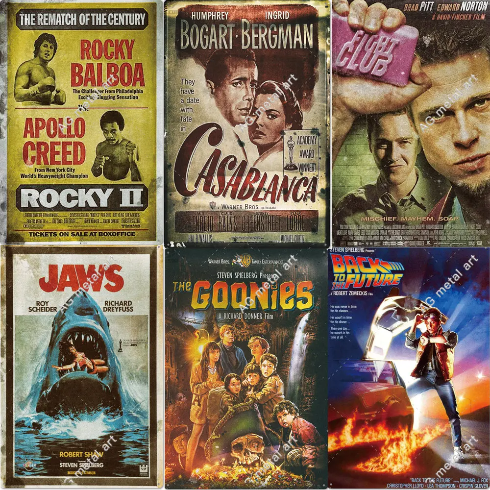 

Classic Movie Metal Sign Metal Poster Tin Sign Plaque Metal Vintage Wall Decor for Bar Pub Club Man Cave Metal Signs posters