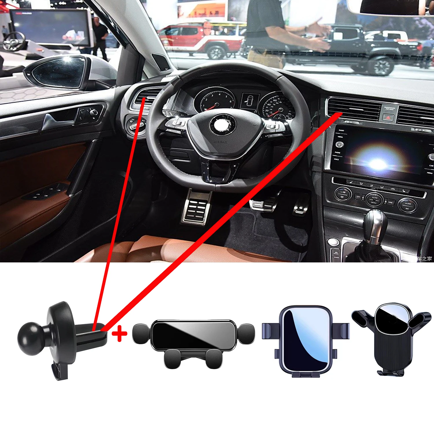 Автомобильный держатель для телефона Volkswagen VW Golf7GTIGTEGTD8 2018, подставка для GPS, поворотная поддержка, специальная фиксированная подставка (art.: 3920c71842ffc) - 3920c71842ffc
