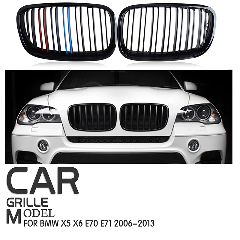 2Pcs Black Front Kidney Grille Bumper M Edition Grill Racing Grills For BMW X3 X4 G01 G02 G08 2018-2020 Auto Car Accessories